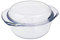 Casseruola in Vetro Rotonda & Coperchio 1.5L 17cm Pirofila & Manici Pirofila da Forno Temperato Tegame Trasparente Casseruola Tonda Casseruola Forno Alta Resistenza