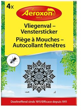 Aeroxon Vliegenval - Venstersticker 4 st