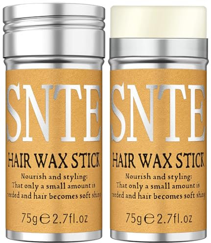 Samnyte Haarwachs-Stick, 2 x 75 g Wachs-Stick für Haare Perücken Rand Kontrolle Slick Stick für Haare nicht fettig Styling Haar Pomade Stick für Flyaways Rand Frizz Haar