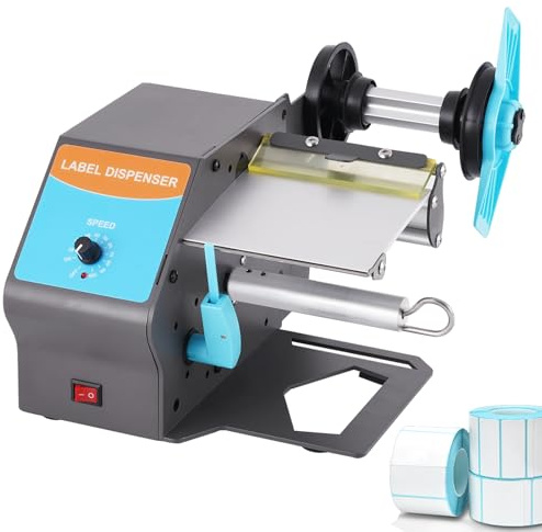 YUCHENGTECH Dispenser Etichette Trasparenti Automatico Dispenser Etichette Adesive Elettrico 10 pollici/s Larghezza 5-120 mm Lunghezza＞5 mm per Etichette Autoadesive e Trasparenti