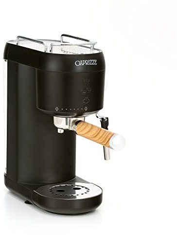 Cafetera Express Semiautomática Caprizze Hikari 1400 W 20 Bares con Vaporizador y Espumador USB incluido Color Negro Mate