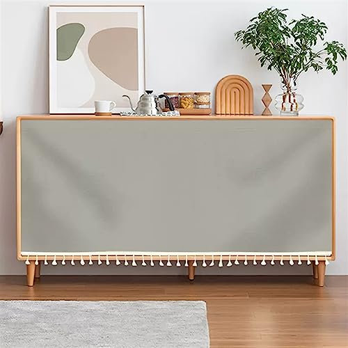 SK Studio Schrankvorhänge für Küche, Verdunkelung Vorhänge Kurz Vorhang Schals Scheibengardinen für kleine Fenster Küche Wohnzimmer Hellgrau, 70x80cm