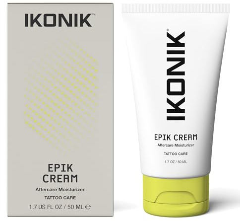 IKONIK Epik Tattoo Aftercare Cream - Tattoo Cream Aftercare Kit for Tattoo Care, Reducing Inflammation & Promoting Tattoo Healing | Tattoo Moisturizer to Bring Back Skin Moisture & Revive Ink (50ml)