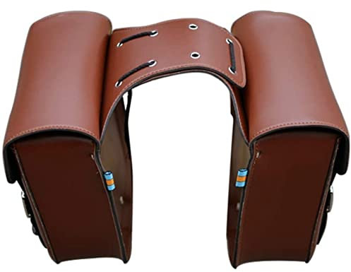 HIMNIL Fahrradreiseartikel Motorrad Mode Sattel Koffer Rucksack Werkzeug Retro Fahrrad Hecktasche Fahrradtasche Satteltasche Für (Color : Brown)