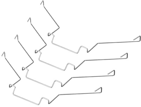 sourcing map 4 Stück CPU-Kühlerlüfter-Schnallen, 12 cm Drahtschnalle obere Hakenbefestigung Clips PC-Mainboard-CPU-Radiator für Computer-Kühlzubehör
