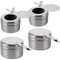 GBACHOOSE 4 Pièces Récipients à Pâte Combustible, Réchaud Fondue Brûleur à Alcool, Brûleur Chafing Dish en Acier Inoxydable, Récipients à Pâte Combustible pour Buffet, Fondue, Camping