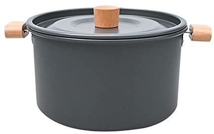 Duiaynke Olla de cocción al aire libre de inducción de grado alimenticio con doble mango para hervir a fuego lento (2,8 L)