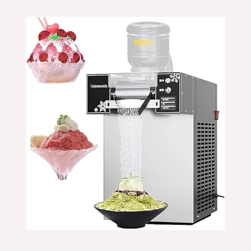 LHQYA Electric Ice Shaving Machine, 360W 60kg/24H Commercial Snowflake Ice Maker, Knob Stepless Speed Adjustment/Ice Comes Out In 3 Seconds, for Party