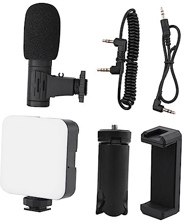 KITANDOVE Fülllicht Mit Einstellbarer Helligkeit Und Telefonhalter-stativ Mit Mikrofon – Vlog-kit Für Smartphones