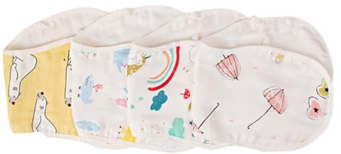 Toyvian 4stücke Baumwolle Sabberlätzchen Baumwolle Handtuch Speicheltuch Für Neugeborene Babyhalstuch Mit Druck