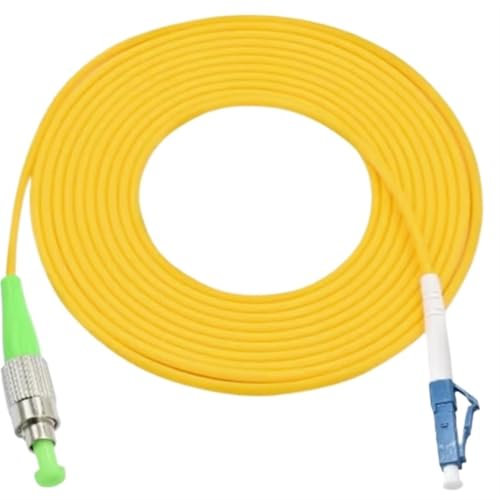 CAMCHJVVM Cordon de raccordement à Fibre Optique de qualité télégramme SC/APC LC-FC-St UPC monomode simplex câble de raccordement à Fibre Optique 3/5/10/20M Pigtail(SC APC to LC UPC,20M)