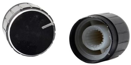 BYLSAGWHT 2pc Aluminum Alloy Potentiometer Knob Slip Single and Double Potentiometer 17 * 17 Black