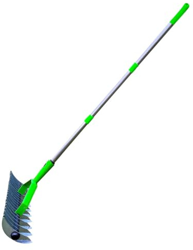 VENEKA Thatch Rakes, Lawn Thatch Rakes, Weeder Rakes, Multipurpose Lawn Grooming Rakes for Cleaning Dead Grass, with Handle