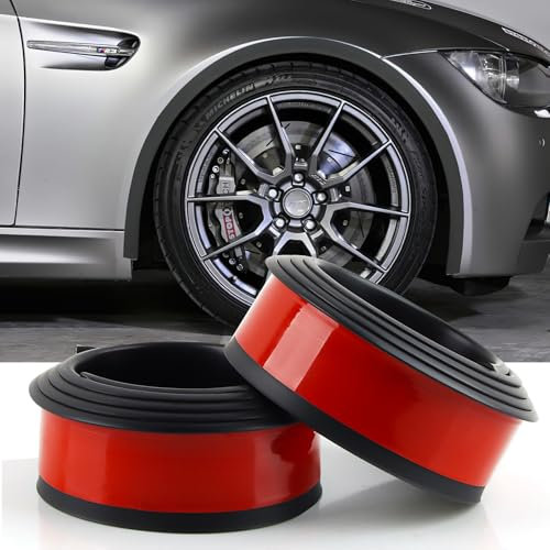 SilverChry 2 Pcs Élargisseurs d'ailes de Voiture, Bande de Passage de Roue Universelle, Ailes d'Extension de Passage de Roue, Protection Élargie des Roues de Voiture(1.5m, Noir)