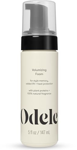 Odele Volumizing Foam Hair Styler for Heat Protection, Added Lift, and Straight to Wavy or Fine to Medium Hair Types, 5 Fl Oz