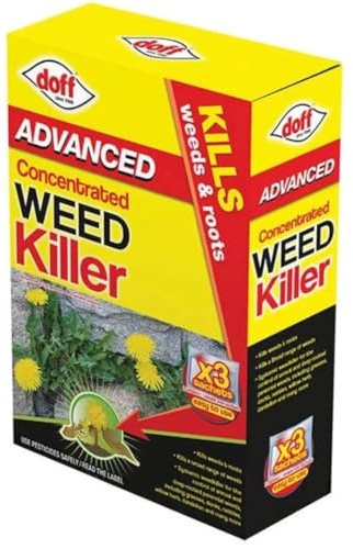 Concentrated Weedkiller Sachets Kills Weeds & Roots Glyphosate Formula Easy to Use 80ml Sachets Effective on Brambles, Ivy, Nettles & Tree Stumps (1 Box 3 Sachets)