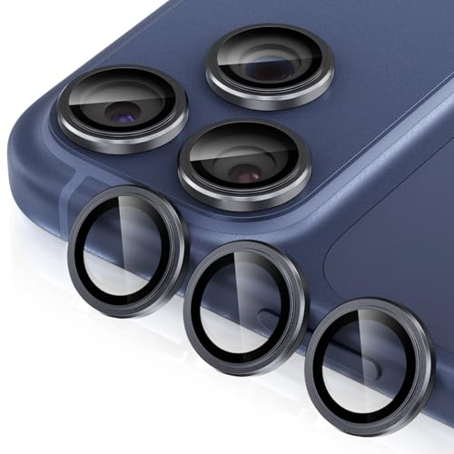 Giftorld Protezione per Obiettivo Fotocamera per iPhone 17 Pro Max, Anello 3D in Alluminio per Aeronautica, Vetro Temperato 9H, Cerchio Notturno, Senza Bolle, Chiarezza HD, Compatibile con Custodie