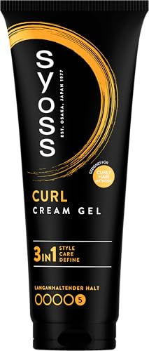 Syoss Curl Cream Gel (250 ml), pflegendes Anti-Frizz Locken Gel | Für perfekt definierte Locken & Wellen ohne sichtbare Rückstände, mit Vitamin-Komplex für eine gestärkte Haarstruktur