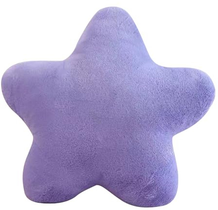2026 Cojín lindo cojín de estrella de peluche en forma de estrella, cojín decorativo suave, cojín relleno para coche de oficina, decorativo (A, A)
