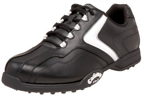Callaway Men's Chev LP Teaching Street Golf Shoe, Schwarz/Weiß/Silber, 45 EU