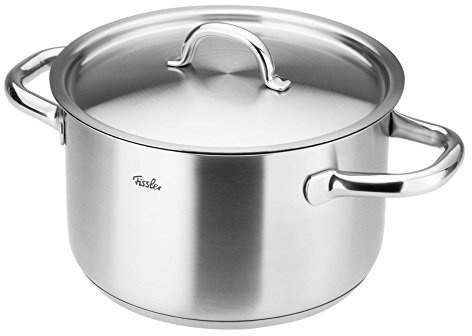 Fissler Family Line/Edelstahl-Topf (Ø 20 cm, 3,6 L) Kochtopf mit Metall-Deckel - Induktion