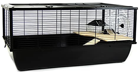Hamster & Rat Cage Grosvenor 78 x 48 x 36cm - Black | Little Friends