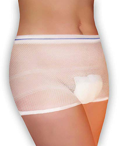 Wöchnerinnen Slips (8 Stk) Vorteilspack, Größe wählbar, bis zu 100x waschbar, Wochenbett Panties Ideal für die Schwangerschaft, die Krankenhaus-Tasche, nach der Geburt & Zuhause, Weiss, Größe 2