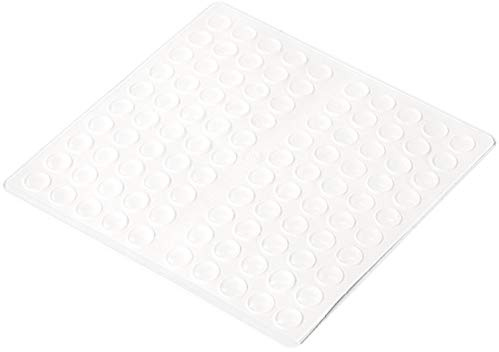 Adsamm® | 100 x selbstklebende Anschlagpuffer | Ø 10 mm | Höhe: 1 mm | rund | zylindrisch | Transparent | Elastikpuffer zum Kleben | Top-Qualität