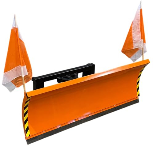 Schneepflug Räumschild Schneeschild Schneeschieber mit Euro Aufnahme Orange / 200 x 75 cm inkl. Hydraulikzubehör
