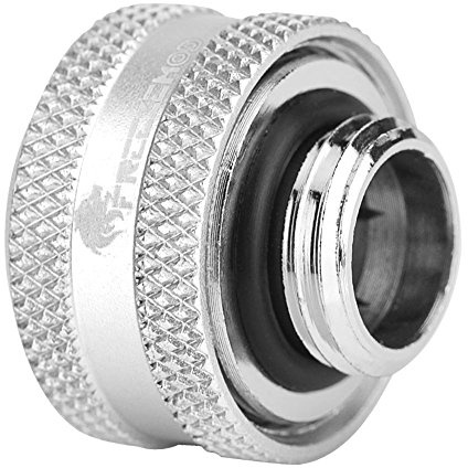 Richer-R 4 pezzi/6 pezzi raccordo di compressione di raffreddamento ad acqua per tubo acrilico rigido OD 14mm (4X argento)