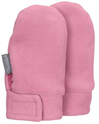 Sterntaler - Baby Mädchen Fäustlinge Handschuhe Fleece mit Klettverschluss ohne Finger, perlrosa - 4301400, Größe 0