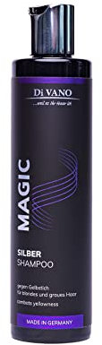 Anti-Gelbstich Shampoo wirkt zuverlässig, für blondes, blondiertes, gesträhntes Haar - (250ml) Divano Magic Silbershampoo