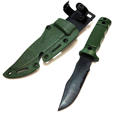 Airsoft Smart CYMA Soft Rubber Plastic M37 Seal Pup Knife(Non-Sharp Fake Knife) with Sheath Caoutchouc Souple en Plastique Bébé Phoque Couteau (Faux Couteau Non Tranchant) avec Gaine Olive Drab OD