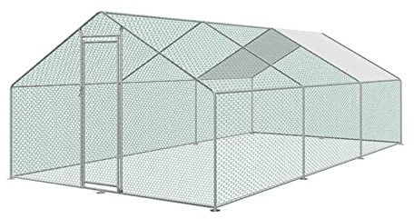 vanvilla Hühnerstall Tiergehege Freilaufgehege für Hühner 3x6x2 m | Hasen Kleintiere Kaninchen Stall Kaninchenauslauf Hasenauslauf Auslauf