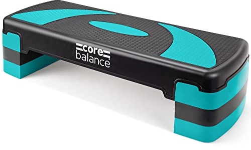Core Balance Adjustable Exercise Step, 3 Levels | Adjustable 10cm, 15cm & 20cm Heights, Non-Slip Surface, Reinforced PP Construction, Ideal for Cardio & Step Aerobics