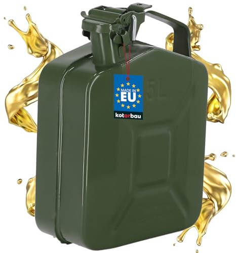 KOTARBAU® Bidón de Metal de Gasolina de 5 litros para combustibles, Gasolina y Almacenamiento de líquidos