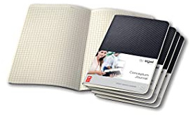 Sigel Conceptum Notizheft A6 kariert schwarz 64 Seiten 5er Pack | CO864/5, edler schwarzer Softcover-Einband, aus nachhaltigem Papier