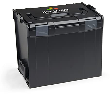 L-BOXX L BOXX 374 nero personalizzabile con il vostro logo | Taglia 4 | Cassetta degli attrezzi professionale L-BOXX 374 | Sistema di trasporto innovativo | Cassetta degli attrezzi vuota