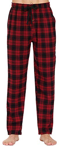 MoFiz Herren Pyjamahose Warm Lang Baumwolle Weich Schlafanzughose Kariert Winter Nachtwäsche Freizeithose