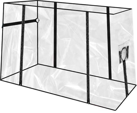 CODOHI Clear Folding Wagon Rain Cover for Camping, Garden, and Storage - Collapsible Cart Cover (Trolley Not Included)