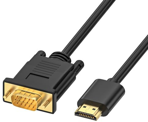 Loydia Cavo da HDTV a VGA, 1080P Cavo Adattatore da HDTV a VGA, cavo Monitor da vga a Displayport, compatibile con Computer, Desktop, Laptop, PC, Monitor, Proiettore (1M)