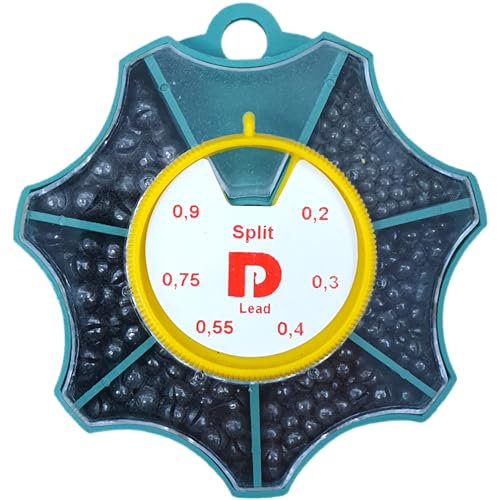 PRO FILSTAR Bleischrot Set 100g - Schrotblei Angeln mit Aufbewahrungskiste - Bleikugeln - Bleigewichte - Weights Set - Lead Weight - Karpfenblei - Fischer Blei - Angelblei - 0,2/0,3/0,4/0,55/0,75/0,9g