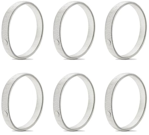 ktxaby 3 par skjortärmshållare, halkfri metallstrumpebandsarmband, justerbara elastiska skjortärmar, förhindrar att manschetterna glider (silver), silver, 1 cm/0.4inch;