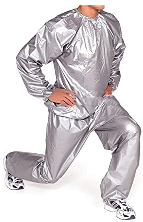 Manta de sauna infrarroja Fitness pesado Fitness Pérdida de peso Suda Sauna Traje Ejercicio Gimnasio Anti-Rip Silver Controlable a distancia(Size:XL)