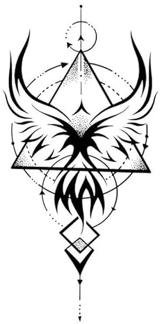 3 Pieces Of Phoenix Totem Tattoo Stickers Waterproof And Long-Lasting Herbal Plants Can Not Be Washed Off Simulation Tattoo