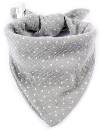 Hundehalstuch FELLSOCKE Pastellmint Punkte – Bandana aus Musselin für große Hunde