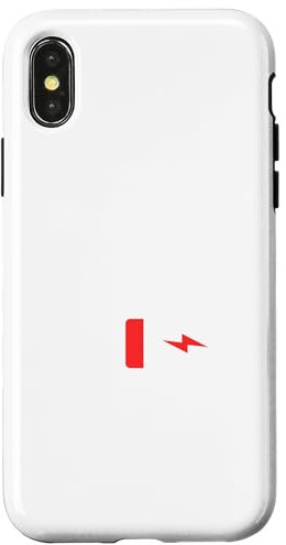 Hülle für iPhone X/XS 1% Batterie - 1% Batterie I Lustiger Niedrigenergie Prozent