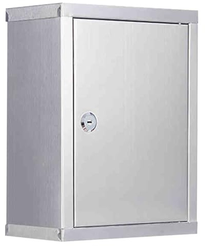 WAMJ AQDY Cassette Postali Condominiali, Cassetta Postale, Cassetta Postale in Acciaio Inox, Montaggio a Parete, per Interni, Ufficio, Bianca(40x20x60cm)