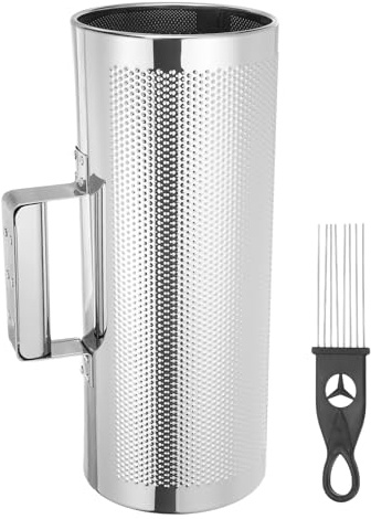 sourcing map Guiro Shaker Instrument en acier inoxydable 12,7 x 30,5 cm Instrument de percussion latine avec grattoir Outil d'entraînement musical Guiro en métal pour groupe Marteau de sable