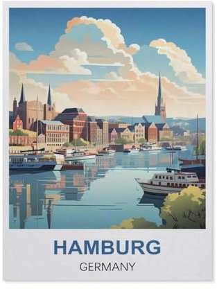 GSBRSNTS Hamburg, Deutschland，Blechschild aus Metall, Plakette für Club, Café, Bar, Zuhause, Küche, Wanddekoration（15 x 30 cm） 6 x12 Zoll-S22